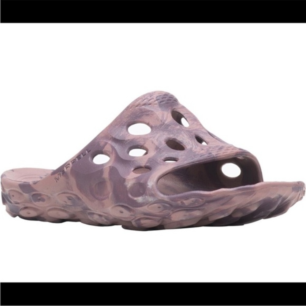 Merrell Women's Purple Hydro Slide Bloom Sandal, womens 11 mens 9.5